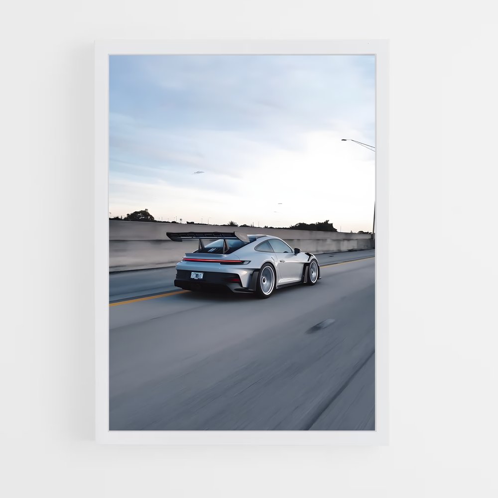 Poster Élégance GT3 Touring – affiche Porsche (vue 3)